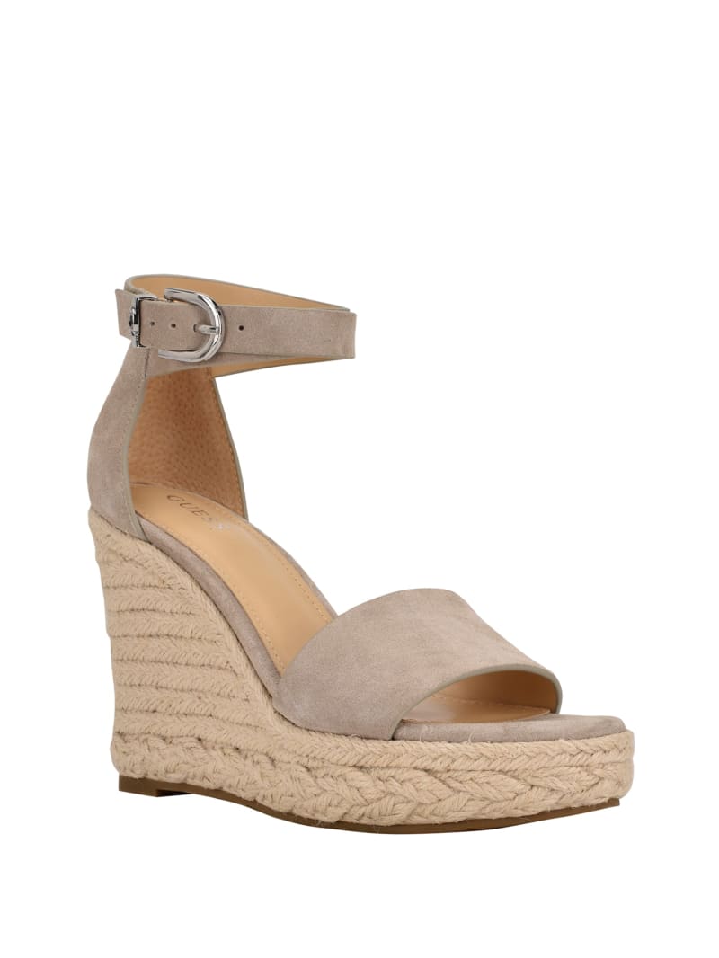 Koturny Damskie Guess Hidy Zamszowe Espadryle Szare | 970346-GND