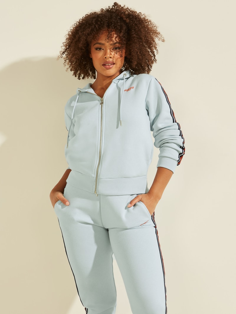 Kurtki Damskie Guess Eco Abigal Zip-Up Głęboka Niebieskie | 962714-FSX