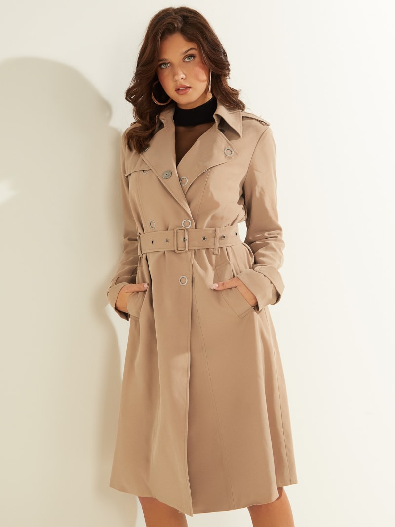 Kurtki Damskie Guess Gemma Trench Brązowe | 436217-FXQ