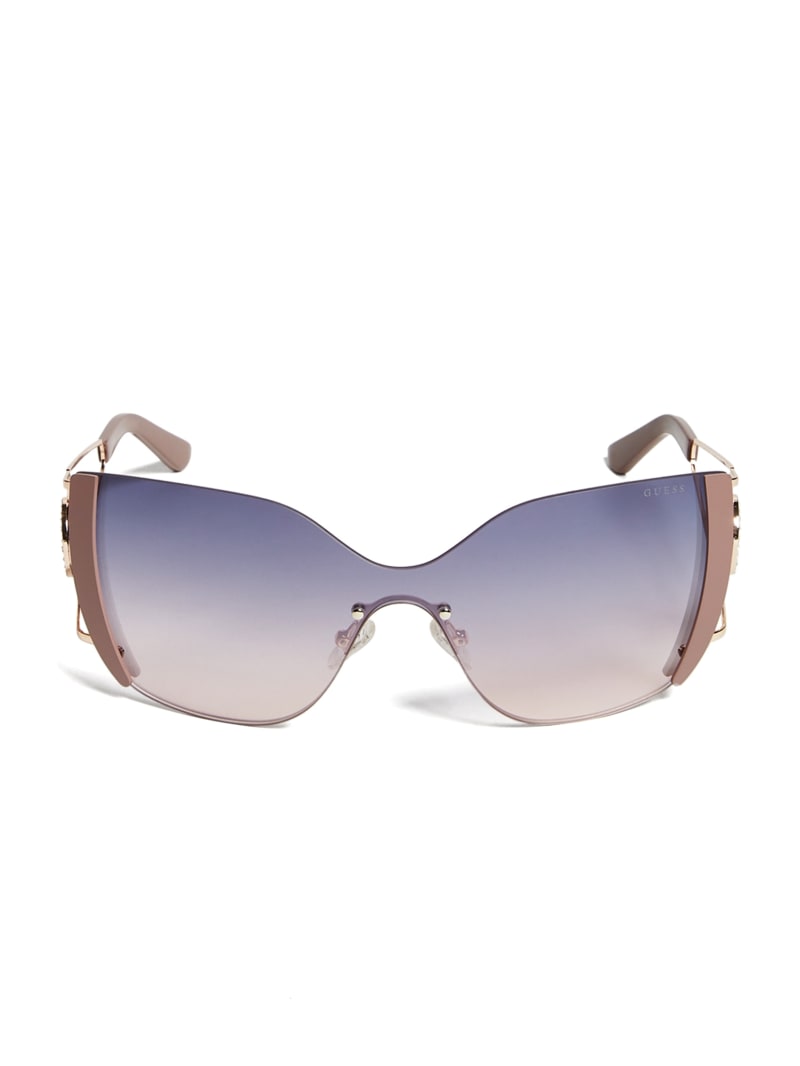 Okulary Słoneczne Damskie Guess Lorin Cat-Eye Złote | 137496-DXP