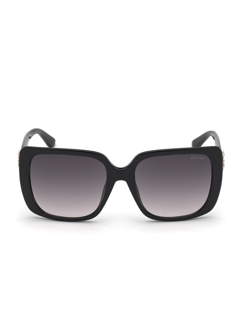 Okulary Słoneczne Damskie Guess Nelly Oversized Square Srebrne | 067249-USJ