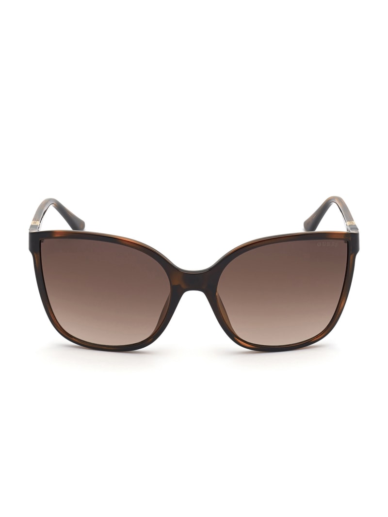 Okulary Słoneczne Damskie Guess Oversized Cat-Eye Szare | 128547-PZB