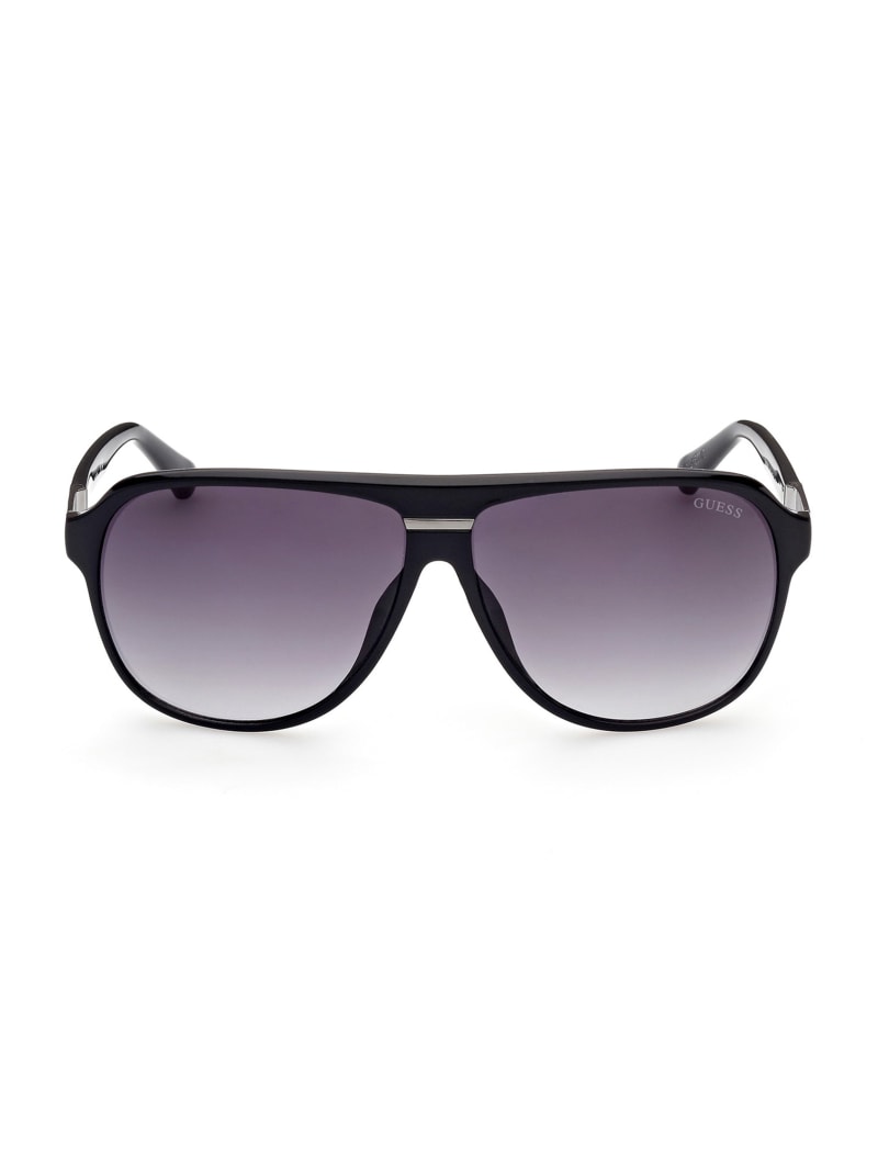 Okulary Słoneczne Męskie Guess Aviator Srebrne | 527019-XSO