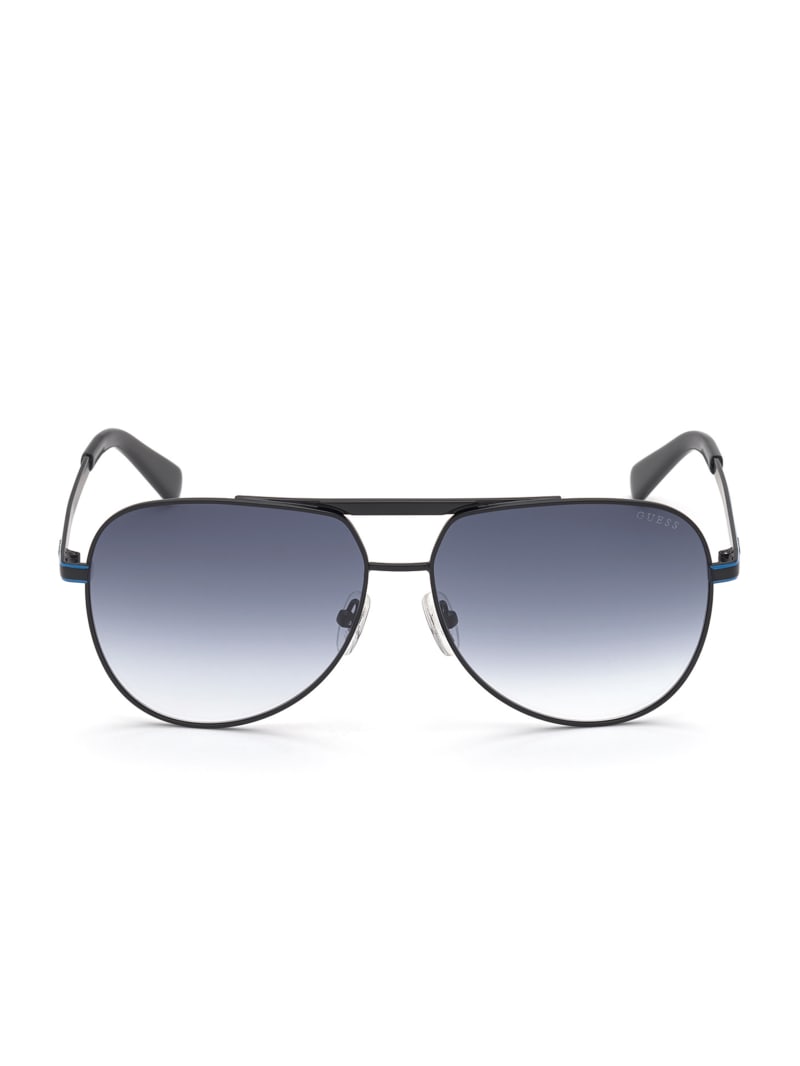 Okulary Słoneczne Męskie Guess Manny Aviator Czarne | 875640-KNH