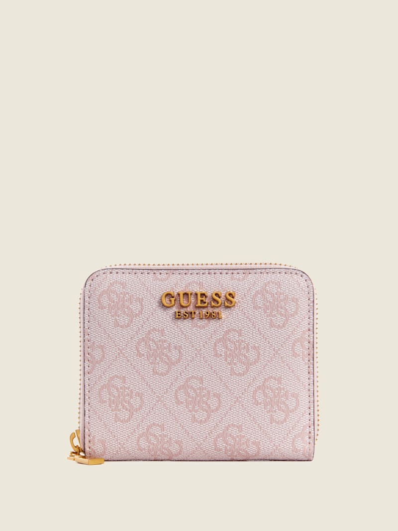 Portfele Damskie Guess Zadie Small Logo Zip-Around Różowe | 725801-FZN