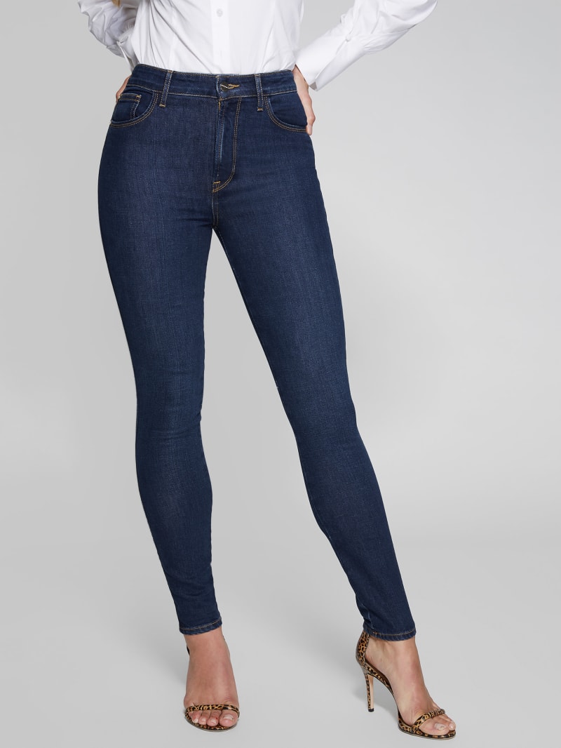 Spodnie Damskie Guess Stiletto 97 Skinny Jean Niebieskie | 519428-WYD