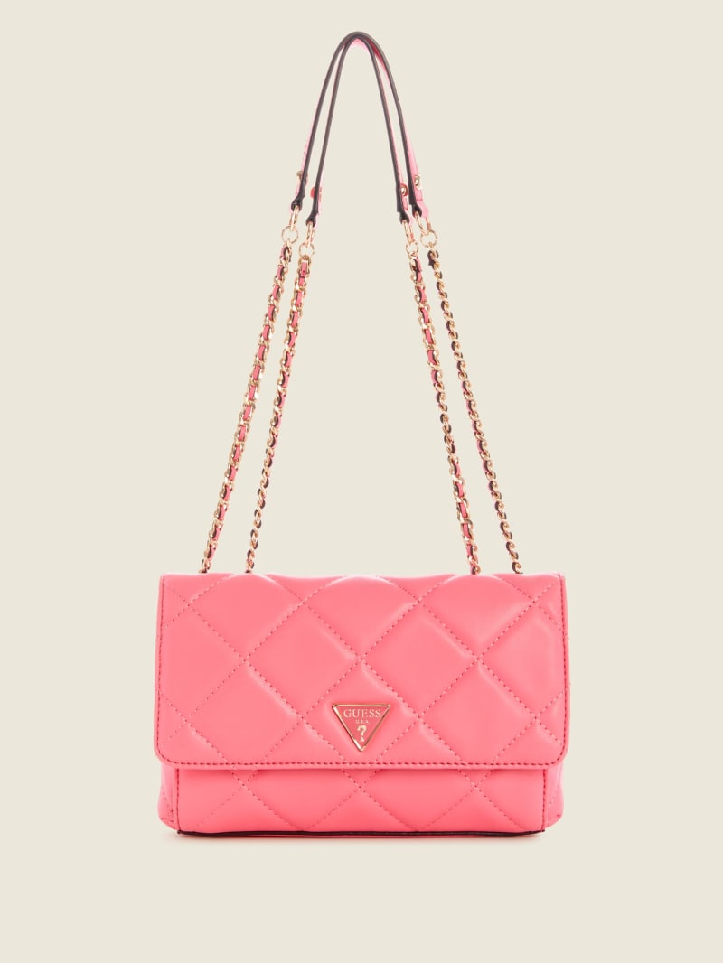 Torba Crossbody Damskie Guess Cessily Quilted Convertible Niebieskie | 253604-NJZ