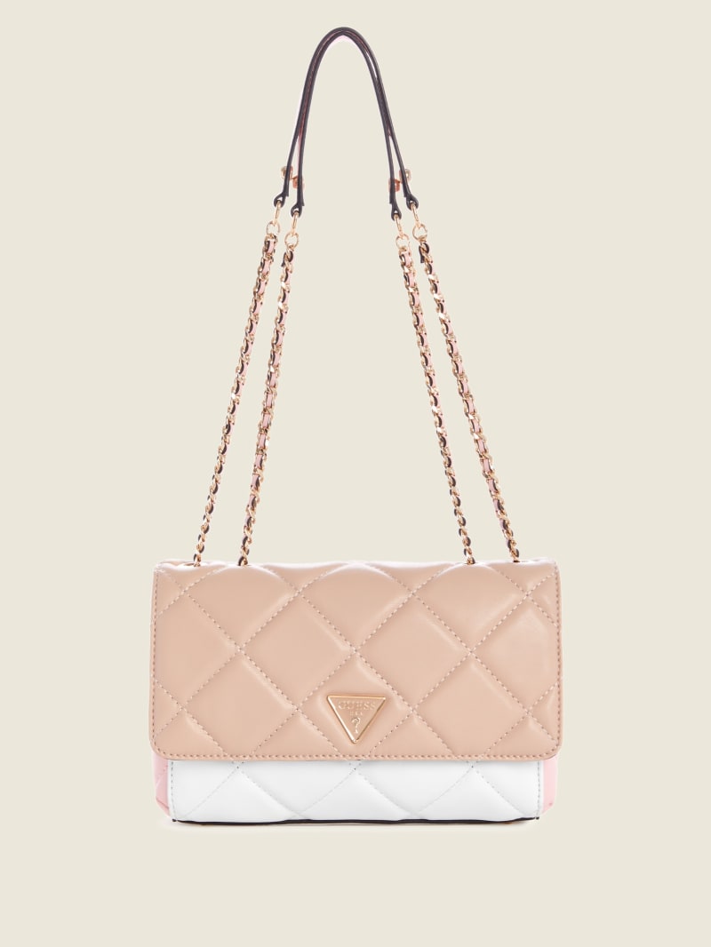 Torba Crossbody Damskie Guess Cessily Quilted Convertible Różowe | 692810-CPD