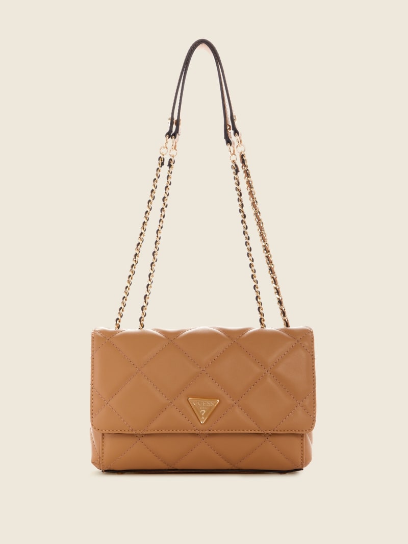 Torba Crossbody Damskie Guess Cessily Quilted Convertible Beżowe | 753421-TCL