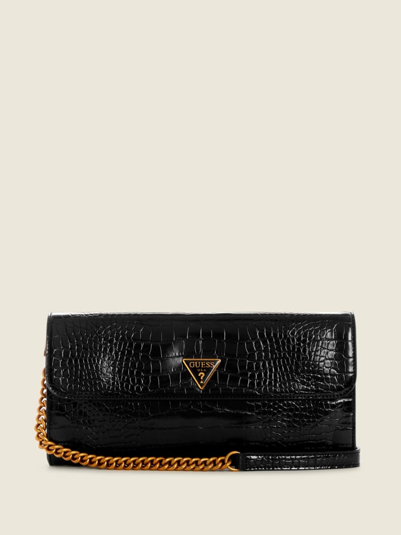 Torba Crossbody Damskie Guess Kyla Clutch Czarne | 168903-ELJ