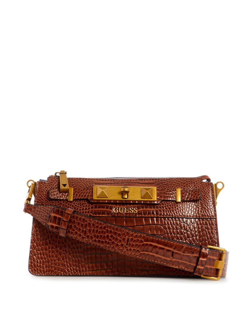 Torba Crossbody Damskie Guess Raffie Brązowe | 283654-TVM