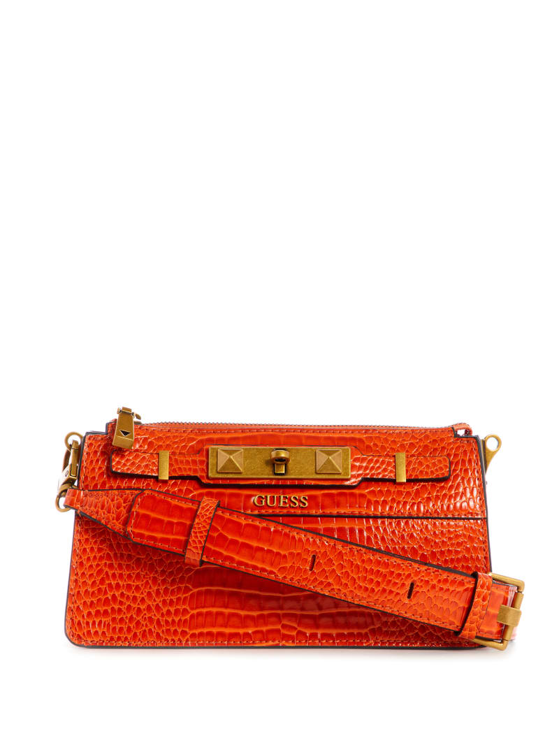 Torba Crossbody Damskie Guess Raffie Pomarańczowe | 140586-OXJ