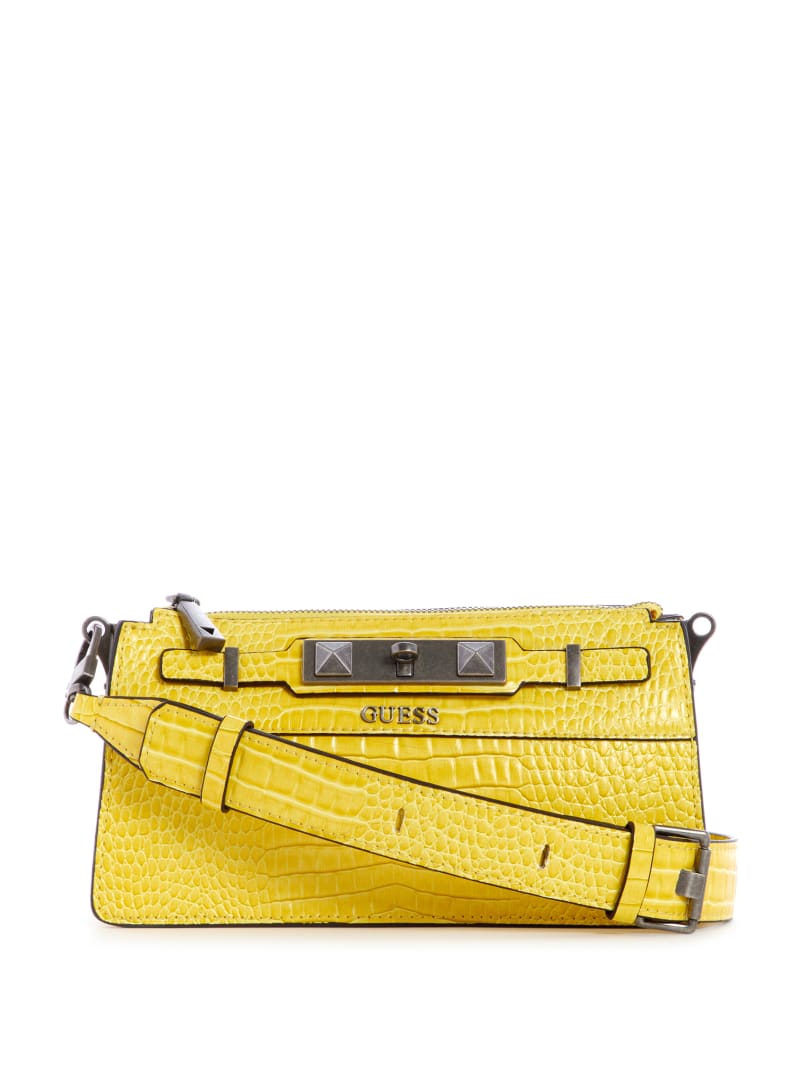 Torba Crossbody Damskie Guess Raffie Żółte | 765821-ZDB