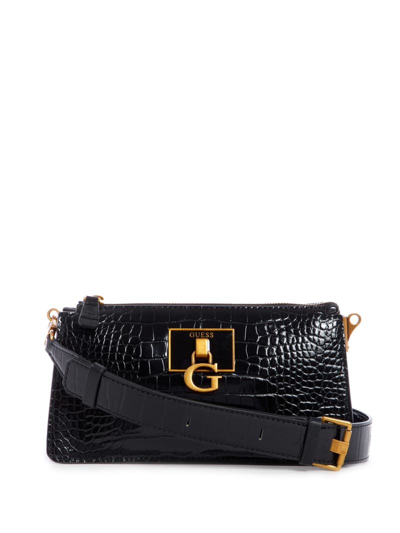 Torba Crossbody Damskie Guess Stephi Czarne | 074921-WGI