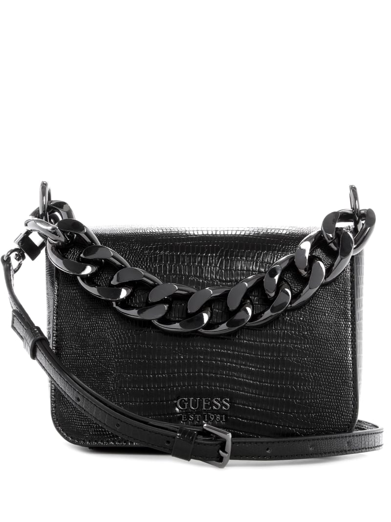 Torba Crossbody Damskie Guess Tullia Czarne | 694802-JOX