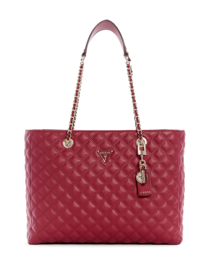 Torba Satchel Damskie Guess Cessily Quilted Fioletowe | 528396-OIF