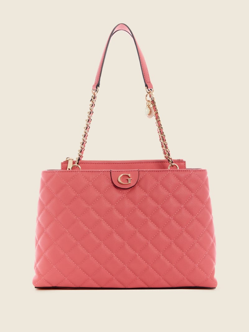 Torba Satchel Damskie Guess Gillian Quilted High Society Morelowe | 214953-DRE