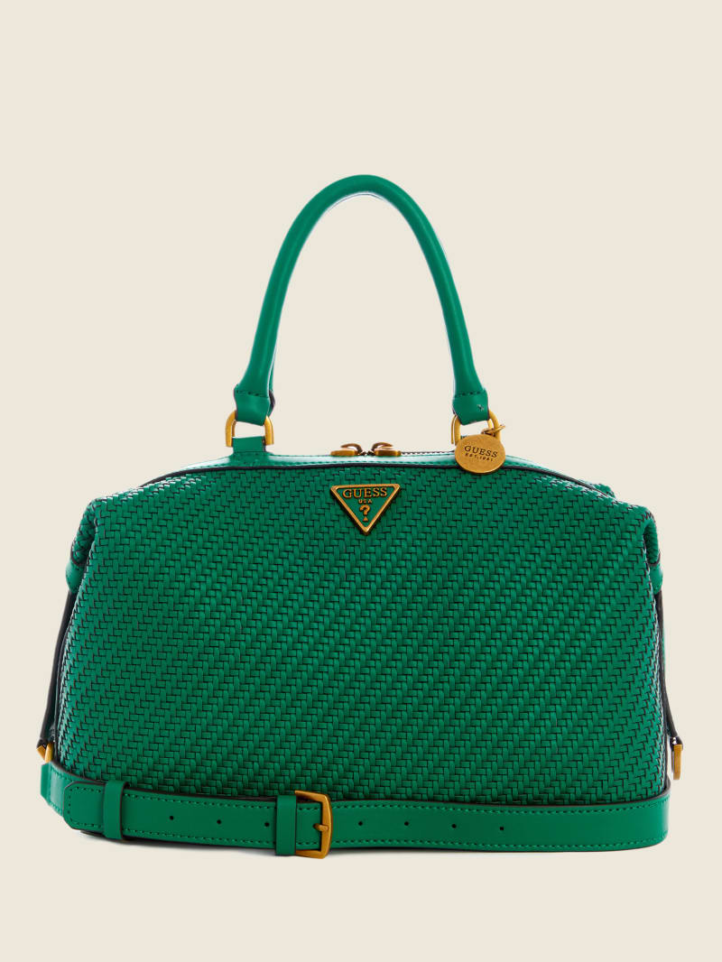 Torba Satchel Damskie Guess Hassie Soho Zielone | 318045-JDW