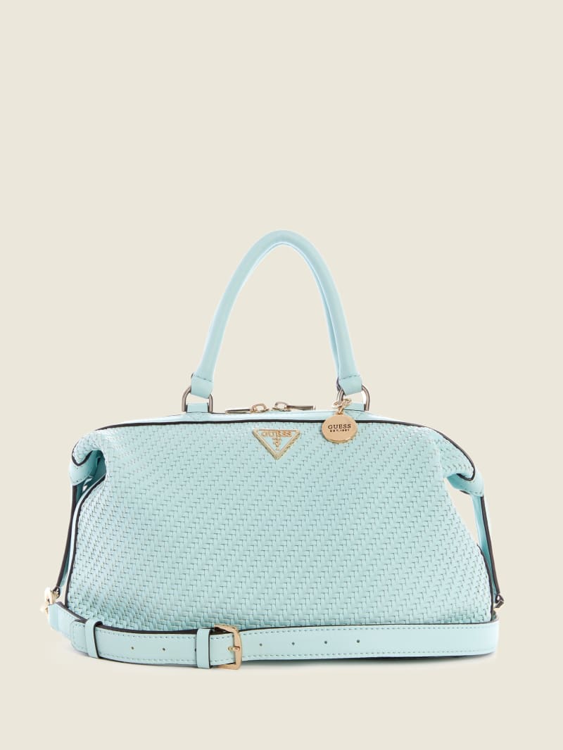 Torba Satchel Damskie Guess Hassie Soho Turkusowe | 850741-MHZ