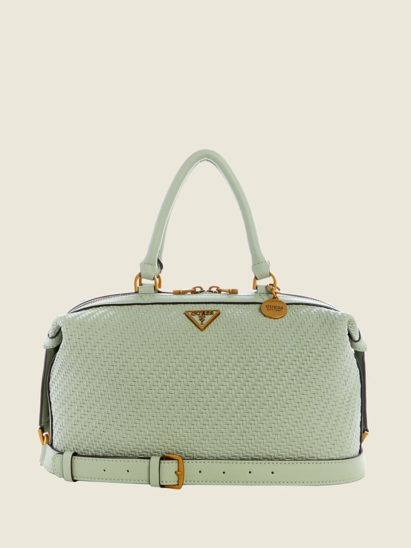 Torba Satchel Damskie Guess Hassie Soho Oliwkowe | 978061-GEF