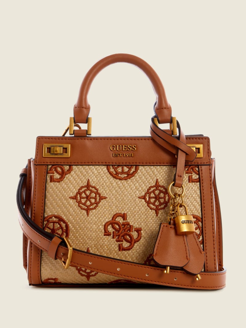 Torba Satchel Damskie Guess Katey Brązowe | 132609-MTL