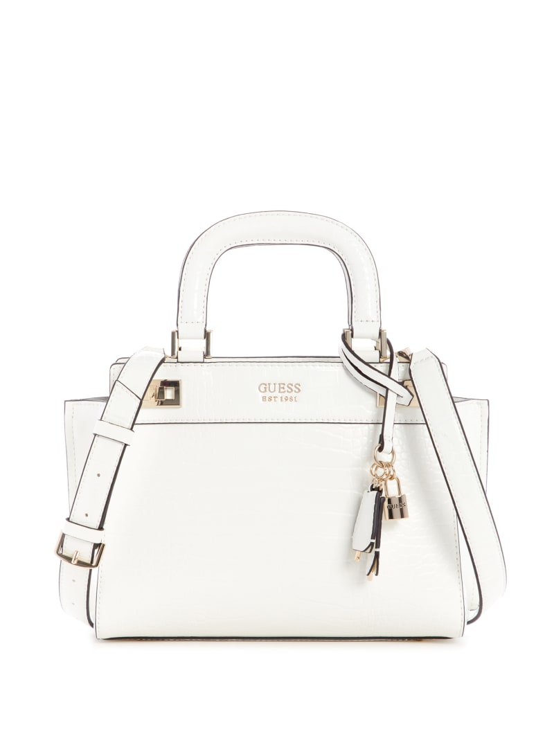 Torba Satchel Damskie Guess Katey Girlfriend Białe | 420386-BWS