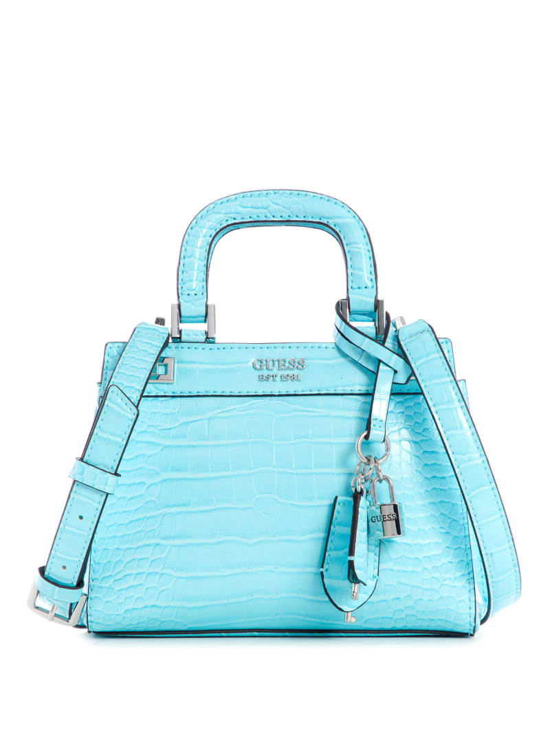 Torba Satchel Damskie Guess Katey Głęboka Turkusowe | 209418-CGA