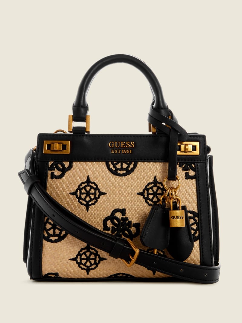 Torba Satchel Damskie Guess Katey Niebieskie | 358472-QXH