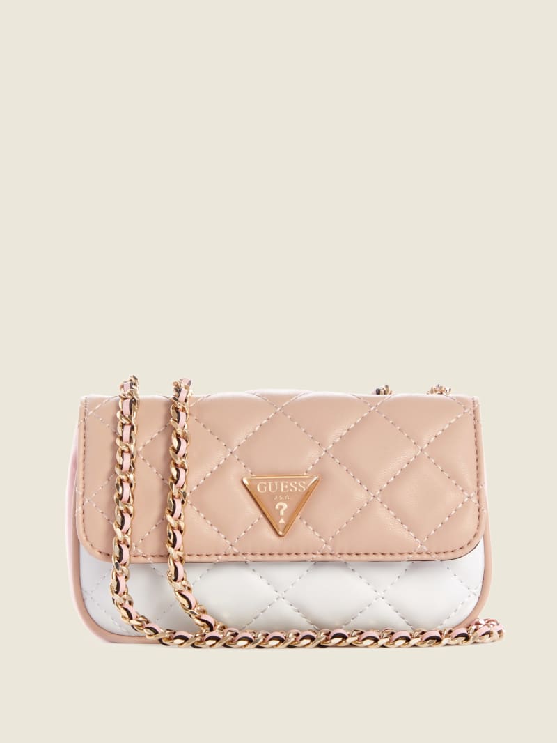 Torby Mini Damskie Guess Cessily Quilted Convertible Różowe | 298351-JCQ