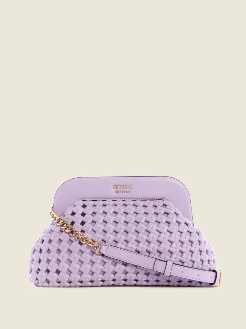 Torby Mini Damskie Guess Sicilia Frame Clutch Fioletowe | 817326-LNH