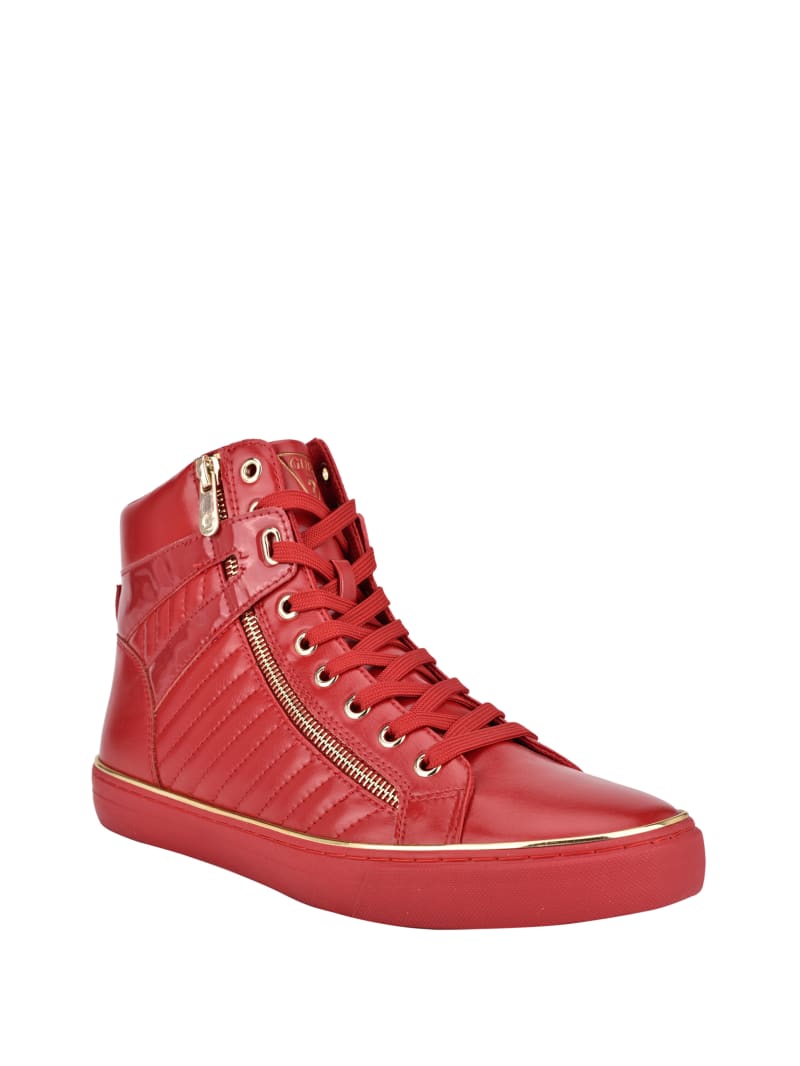 Trampki Męskie Guess Million High-Top Czerwone | 958607-HLW