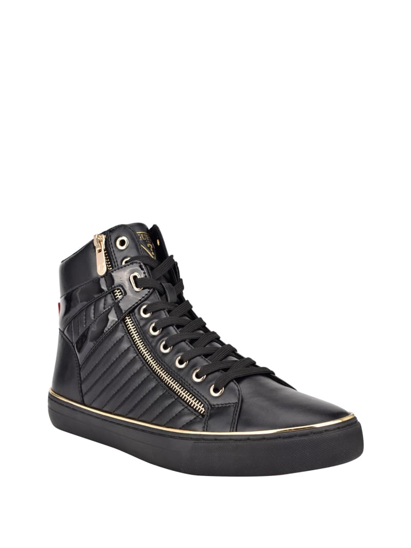 Trampki Męskie Guess Million High-Top Czarne | 960824-YJF