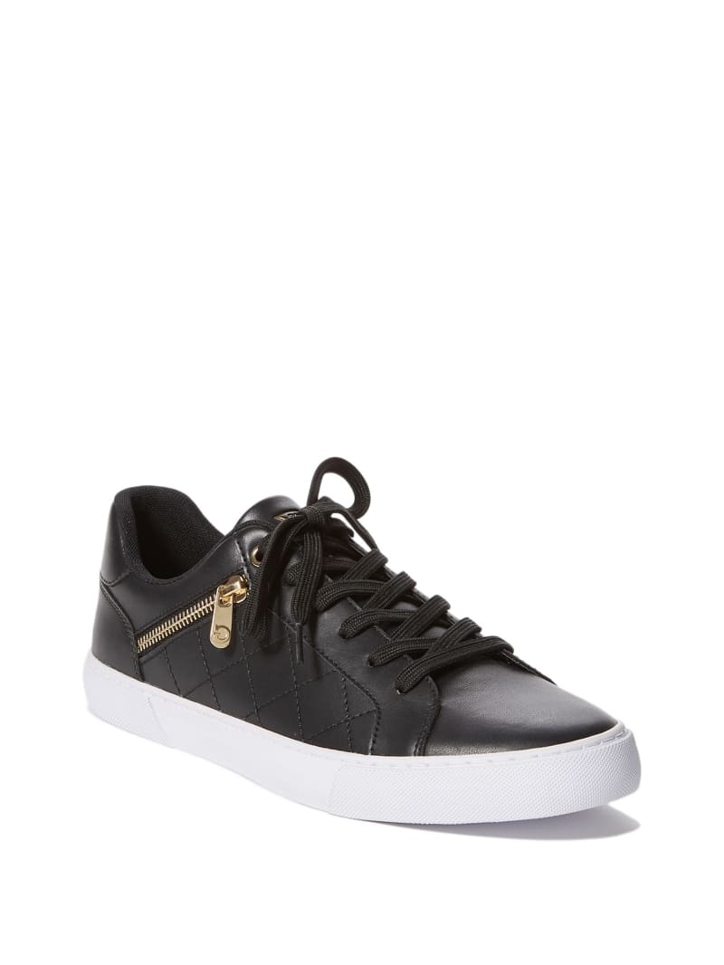 Trampki Męskie Guess Myran Zip Low-Top Czarne | 342980-HZW