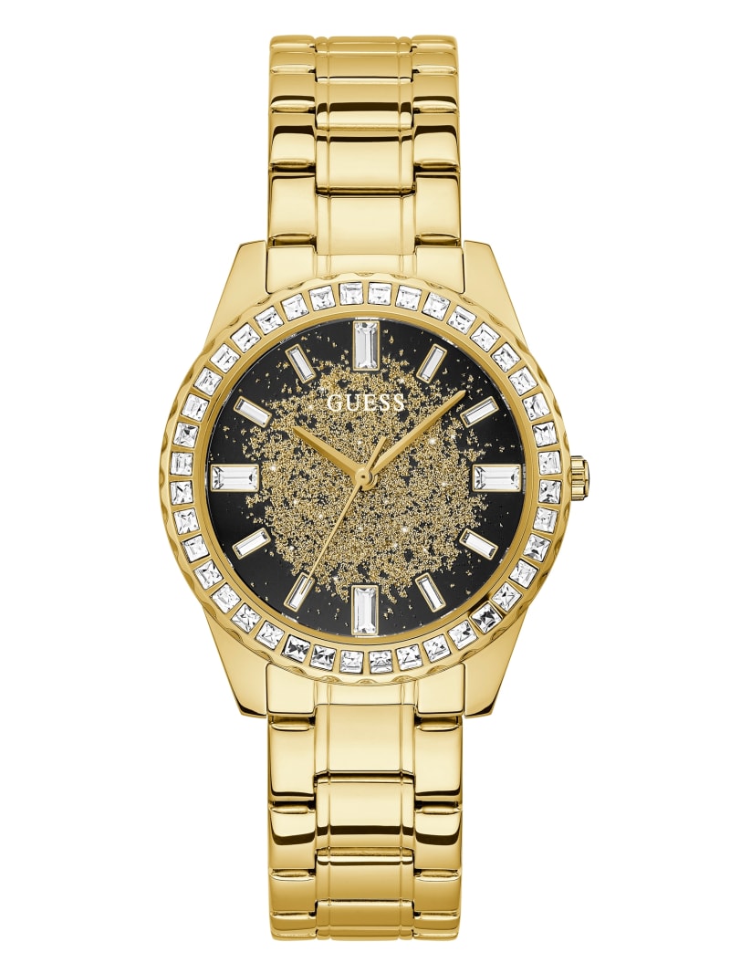 Zegarek Damskie Guess Gold-Tone Crystal Analog Złote | 123560-YRJ