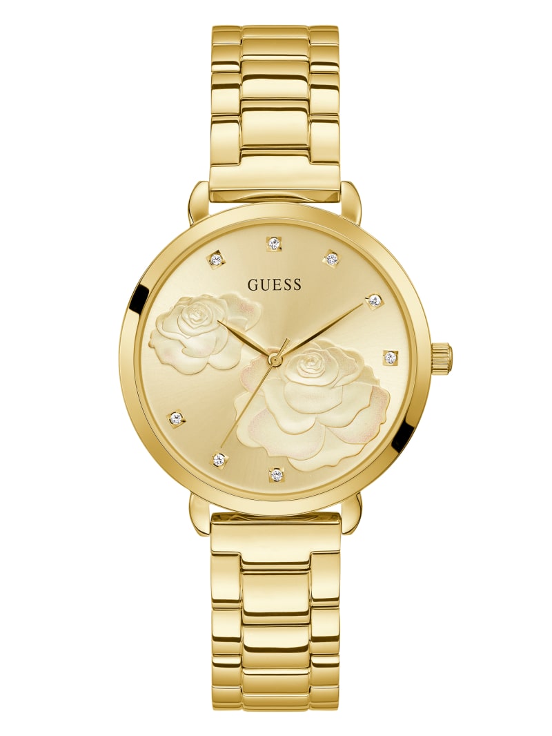 Zegarek Damskie Guess Gold-Tone Rose Analog Złote | 460875-GPA