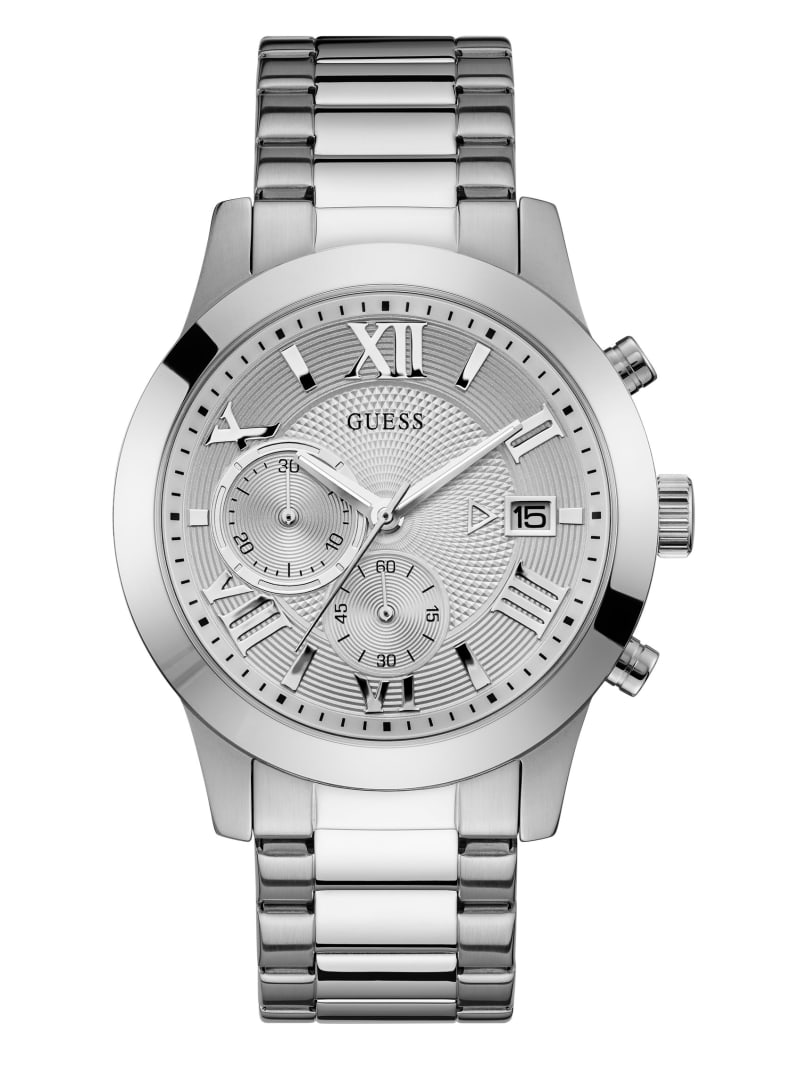 Zegarek Damskie Guess Silver-Tone Klasyczne Srebrne | 510239-TBO