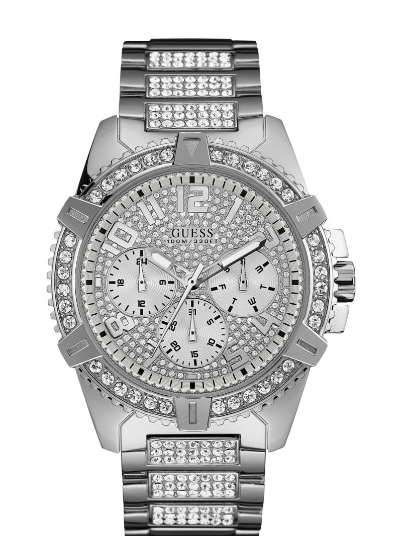 Zegarek Damskie Guess Silver-Tone Wielofunkcyjny Srebrne | 049738-GBX