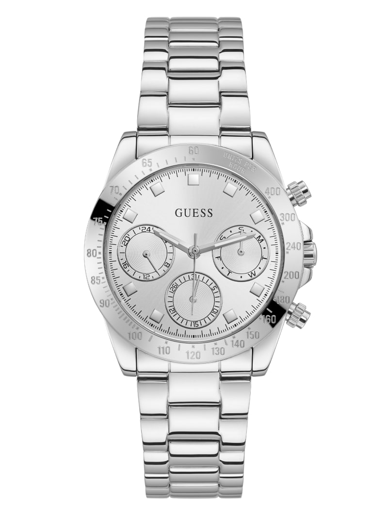 Zegarek Damskie Guess Silver-Tone Wielofunkcyjny Kolorowe | 190542-ZFX