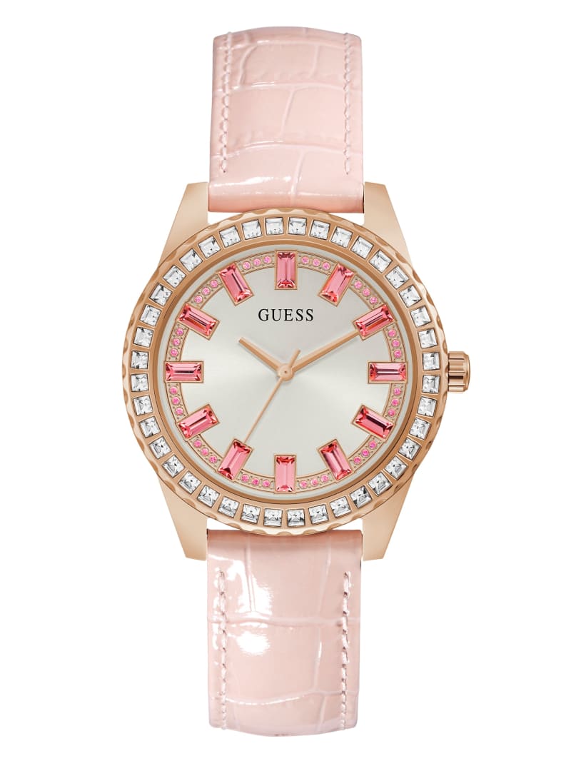 Zegarek Damskie Guess Sparkling Pink Limited Edition Rhinestone Analog Różowe | 961304-LZJ