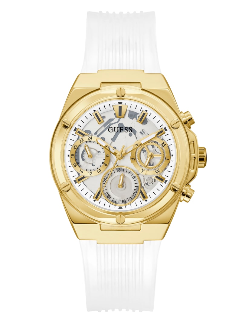 Zegarek Damskie Guess White and Gold-Tone Wielofunkcyjny Złote | 493821-DEL