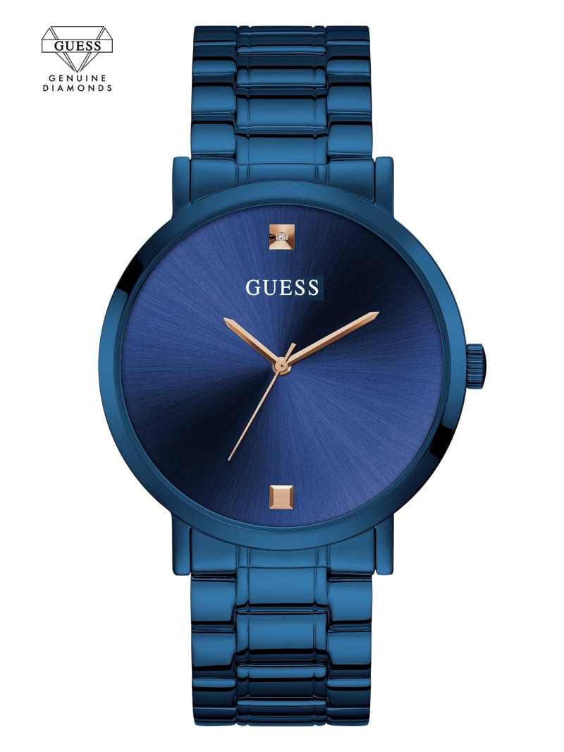 Zegarek Męskie Guess Blue Diamond Analog Niebieskie | 607483-VPF