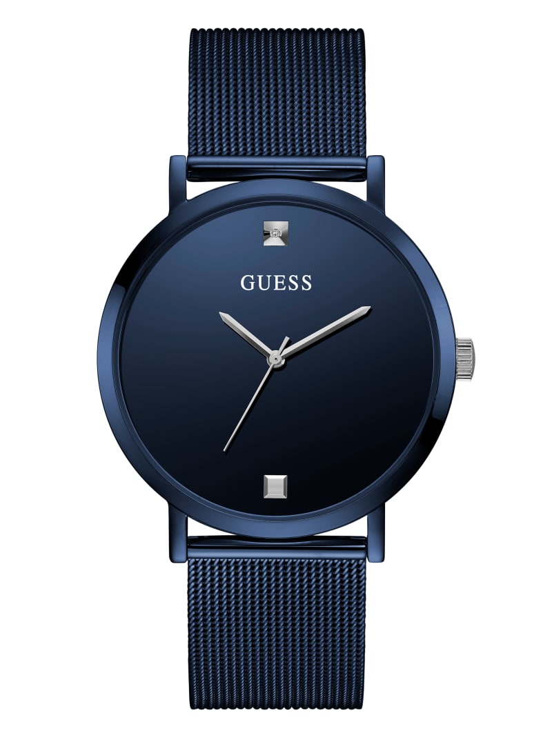 Zegarek Męskie Guess Blue Mesh Diamond Analog Niebieskie | 852769-BNJ