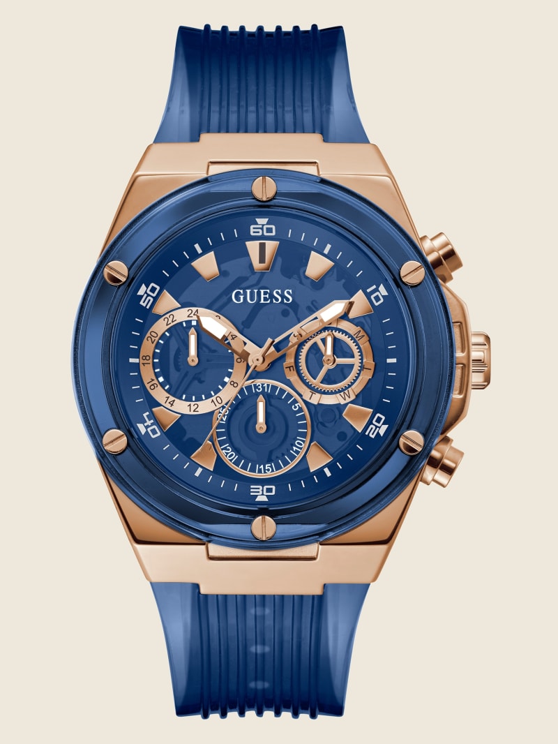 Zegarek Męskie Guess Blue Wielofunkcyjny Kolorowe | 816952-KRB