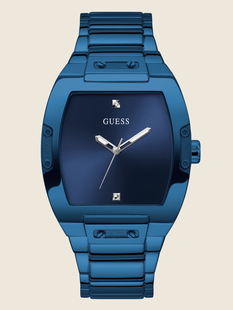 Zegarek Męskie Guess Blue and Diamond Analog Niebieskie | 381906-CFD