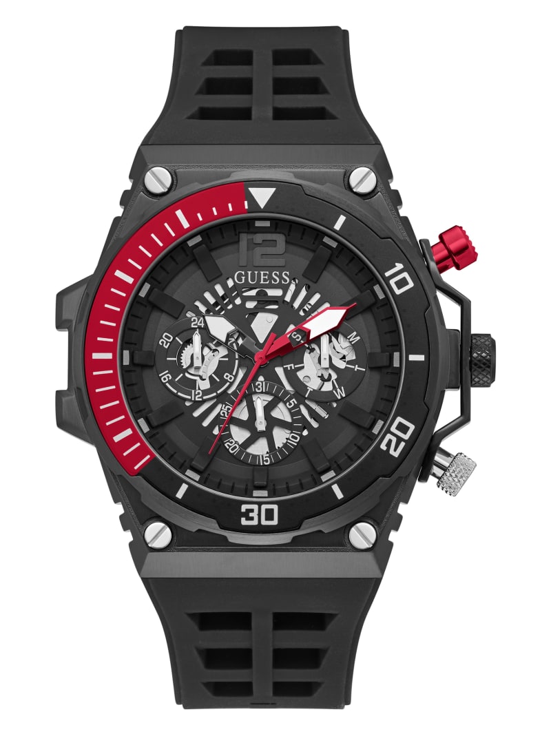 Zegarek Męskie Guess Exposed Dial Wielofunkcyjny Czarne | 093865-BXN