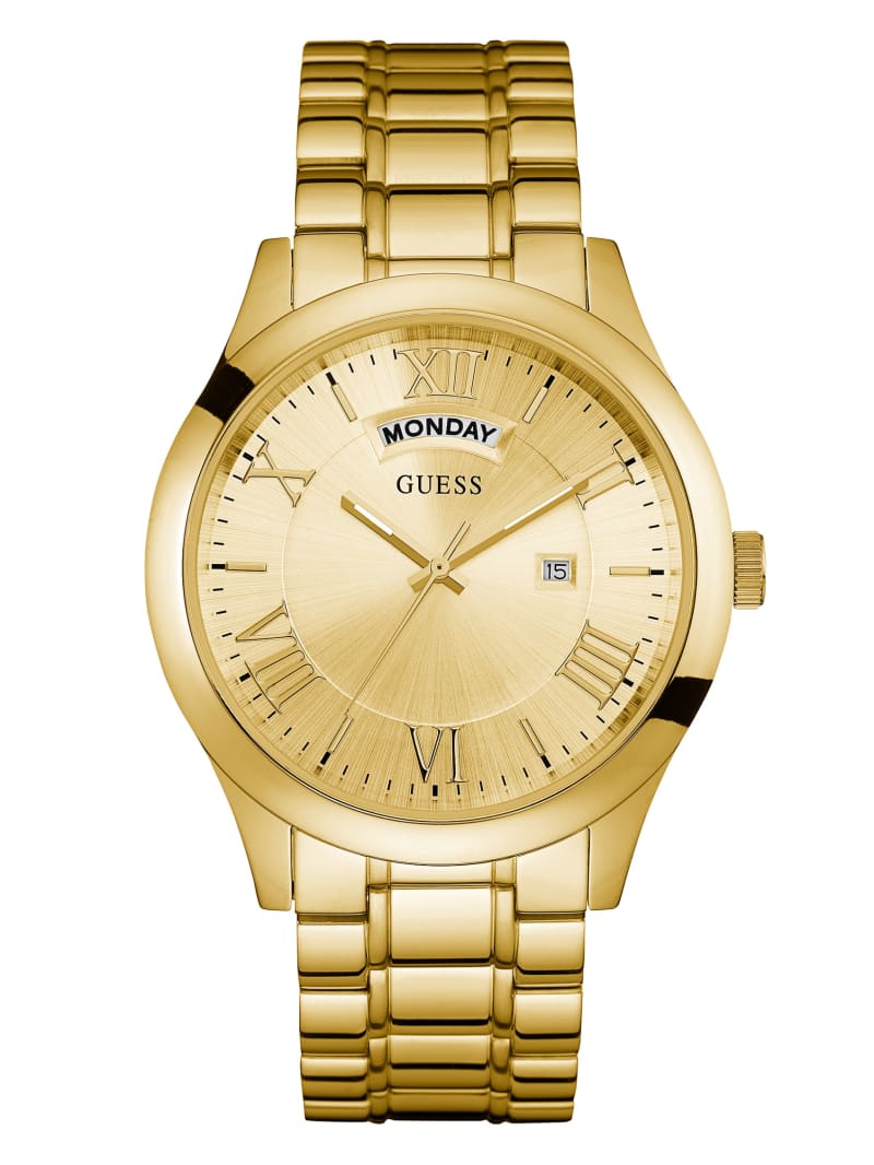 Zegarek Męskie Guess Gold-Tone Klasyczne Wielofunkcyjny Złote | 018953-NTG