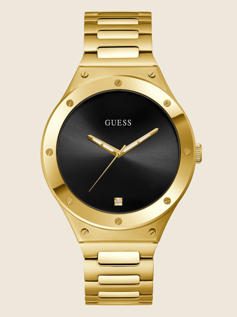 Zegarek Męskie Guess Gold-Tone and Analog Złote | 851076-MNO