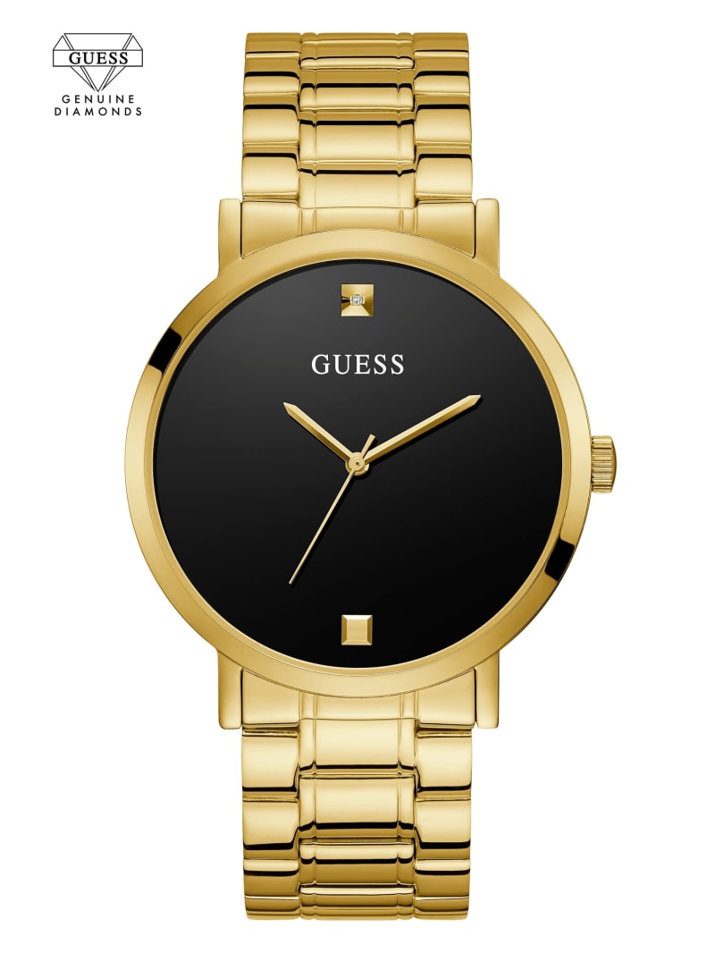 Zegarek Męskie Guess Gold-Tone and Diamond Analog Złote | 361450-NUW