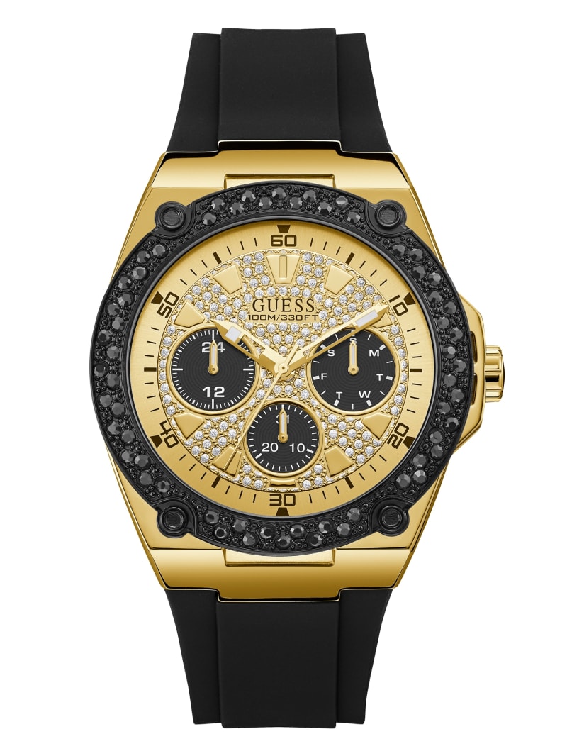 Zegarek Męskie Guess and Gold-Tone Wielofunkcyjny Czarne | 904167-NYB