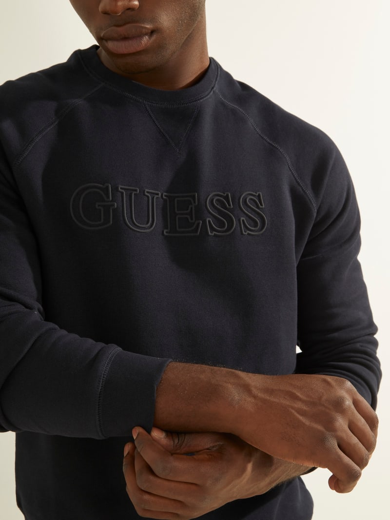 Bluzy Męskie Guess Aldwin Crewneck Jasny Niebieskie | 683450-FPV